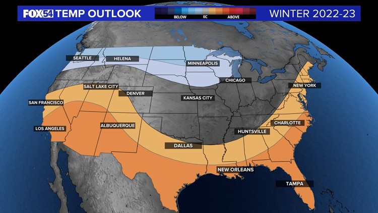 U.S. Winter Outlook: Warmer and drier in the south with ongoing La Niña