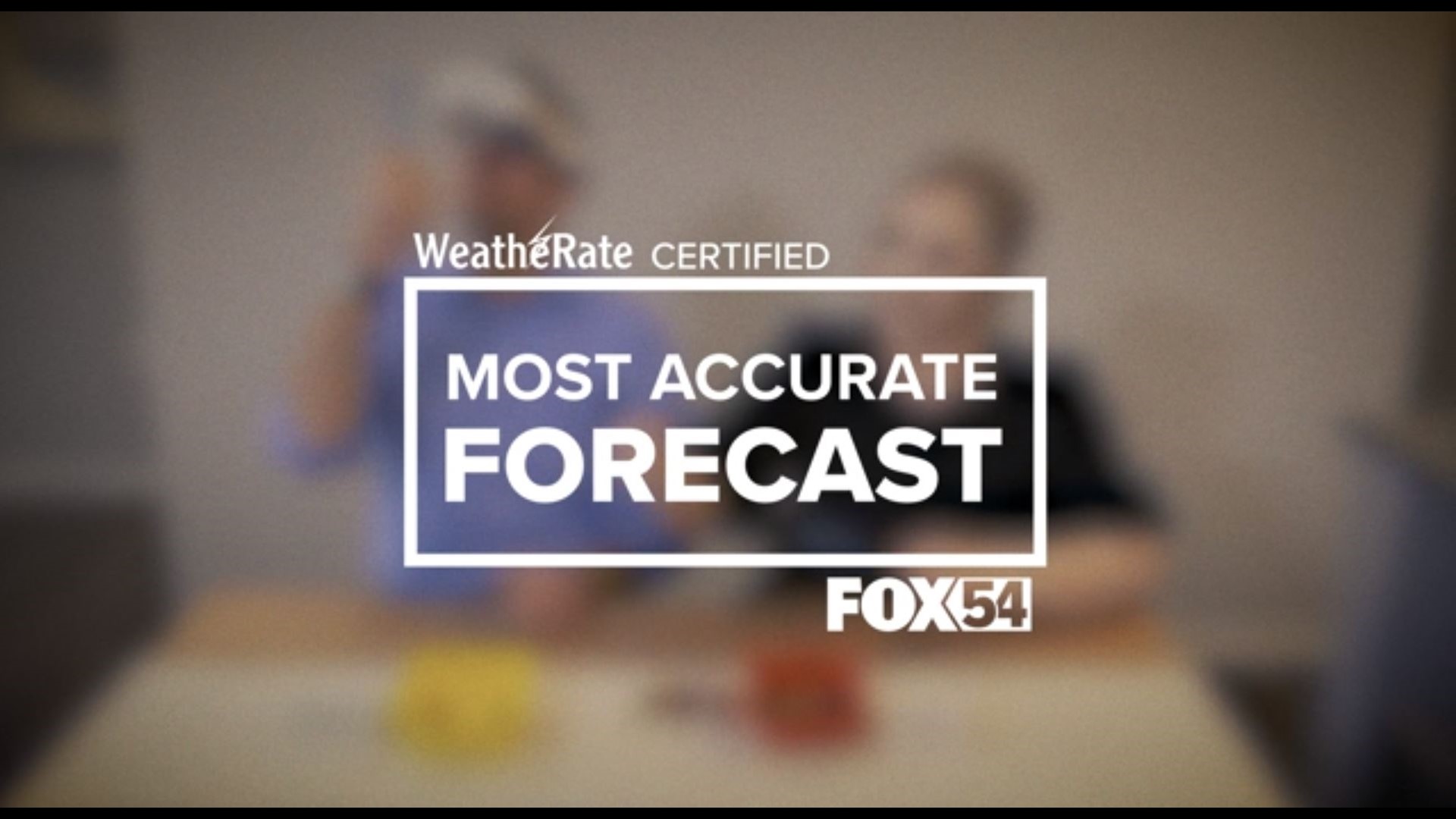 Your FOX54 Weather team is obsessed with accuracy. That's why they have the WeatheRate certified Most Accurate Forecast.