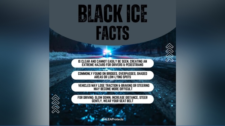 Alabama officials warn drivers of black ice danger as freezing weather ...