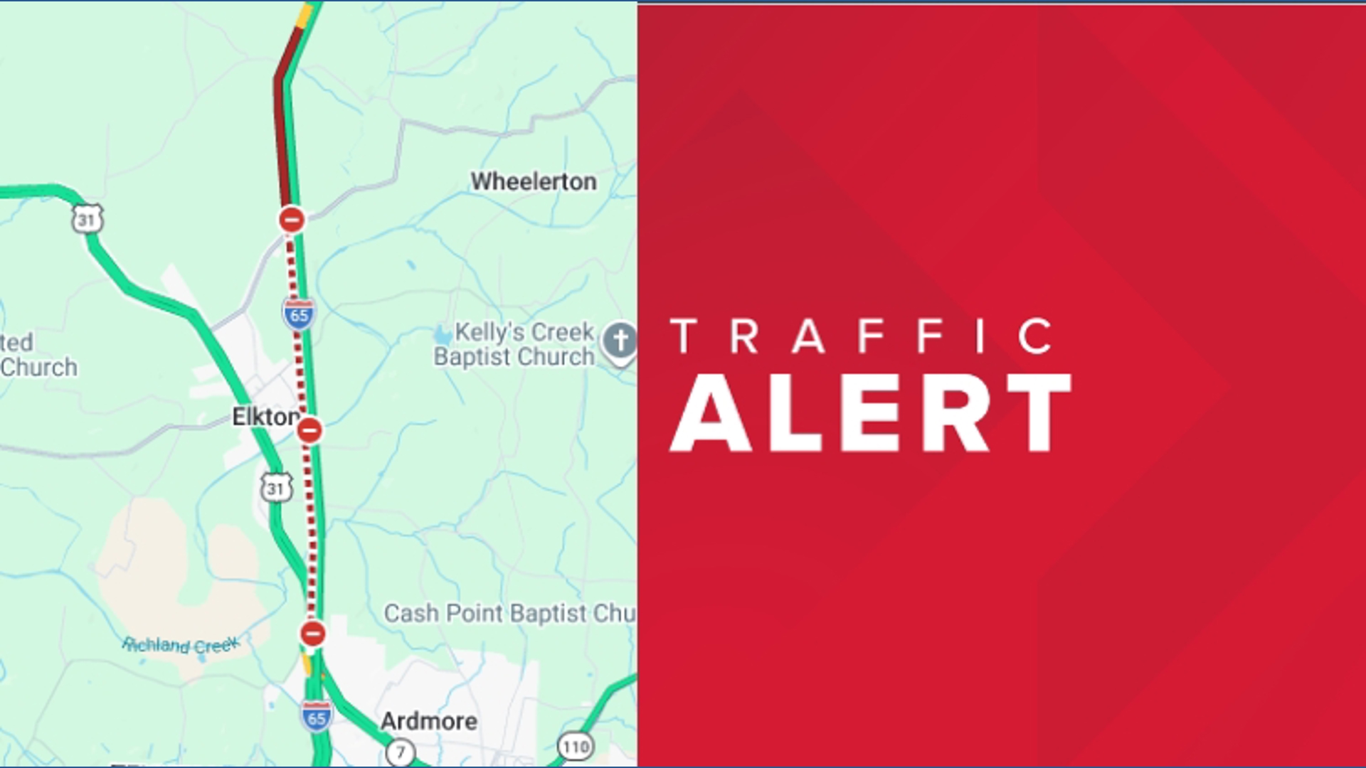 Semi-truck overturns on I-65 South near Tennessee-Alabama line; lanes ...