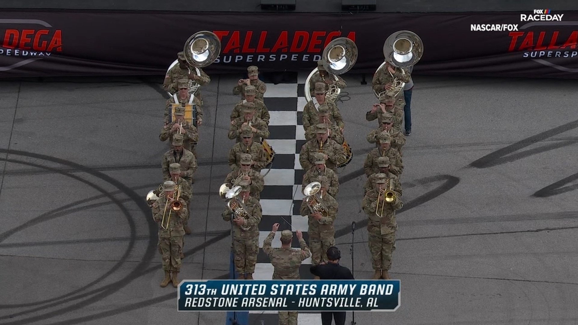 The Redstone Arsenal-based musical outfit opened the game with the national anthem.