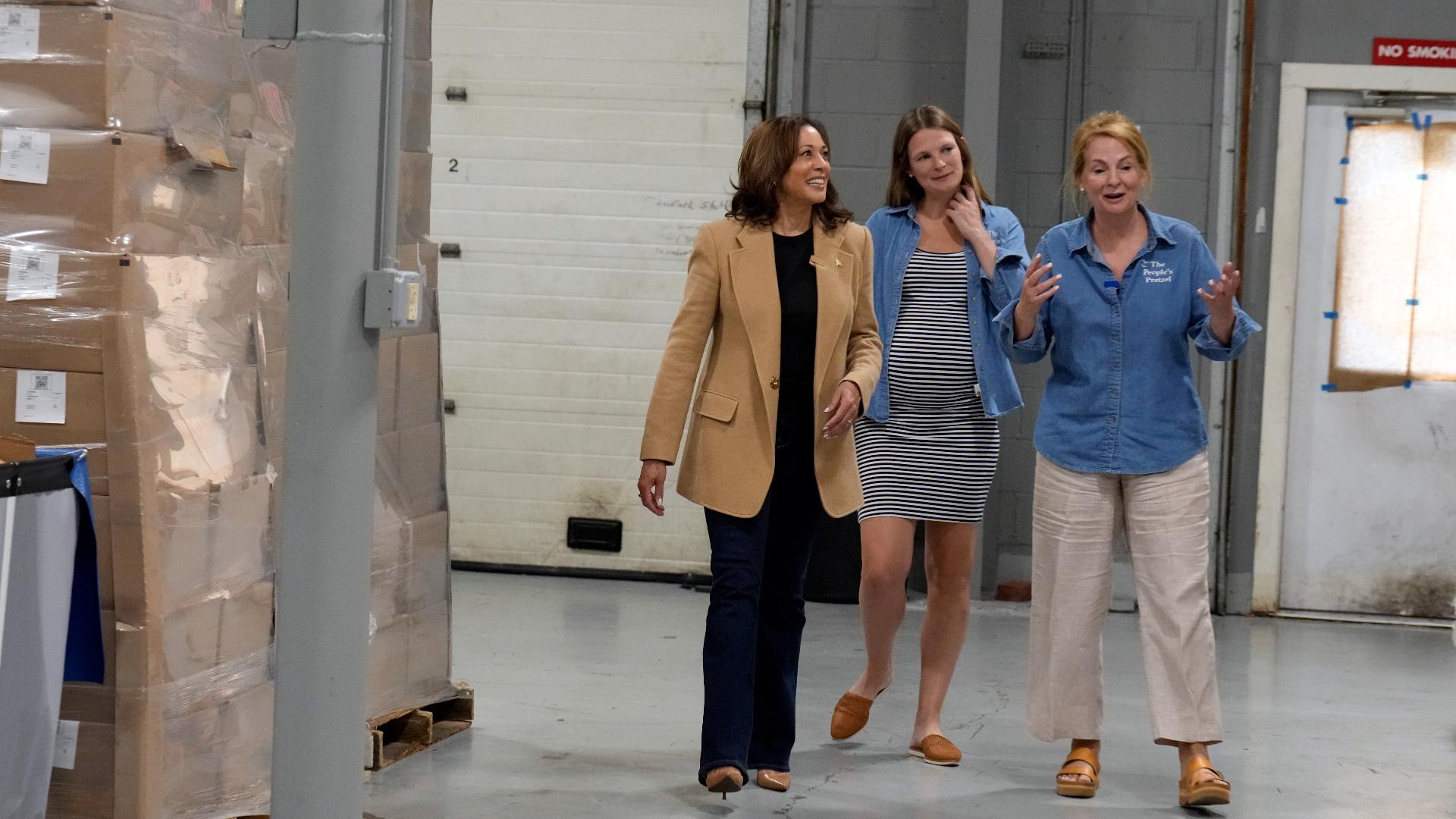 Vice President Kamala Harris used a New Hampshire campaign stop Wednesday to propose an expansion of tax incentives for small businesses.