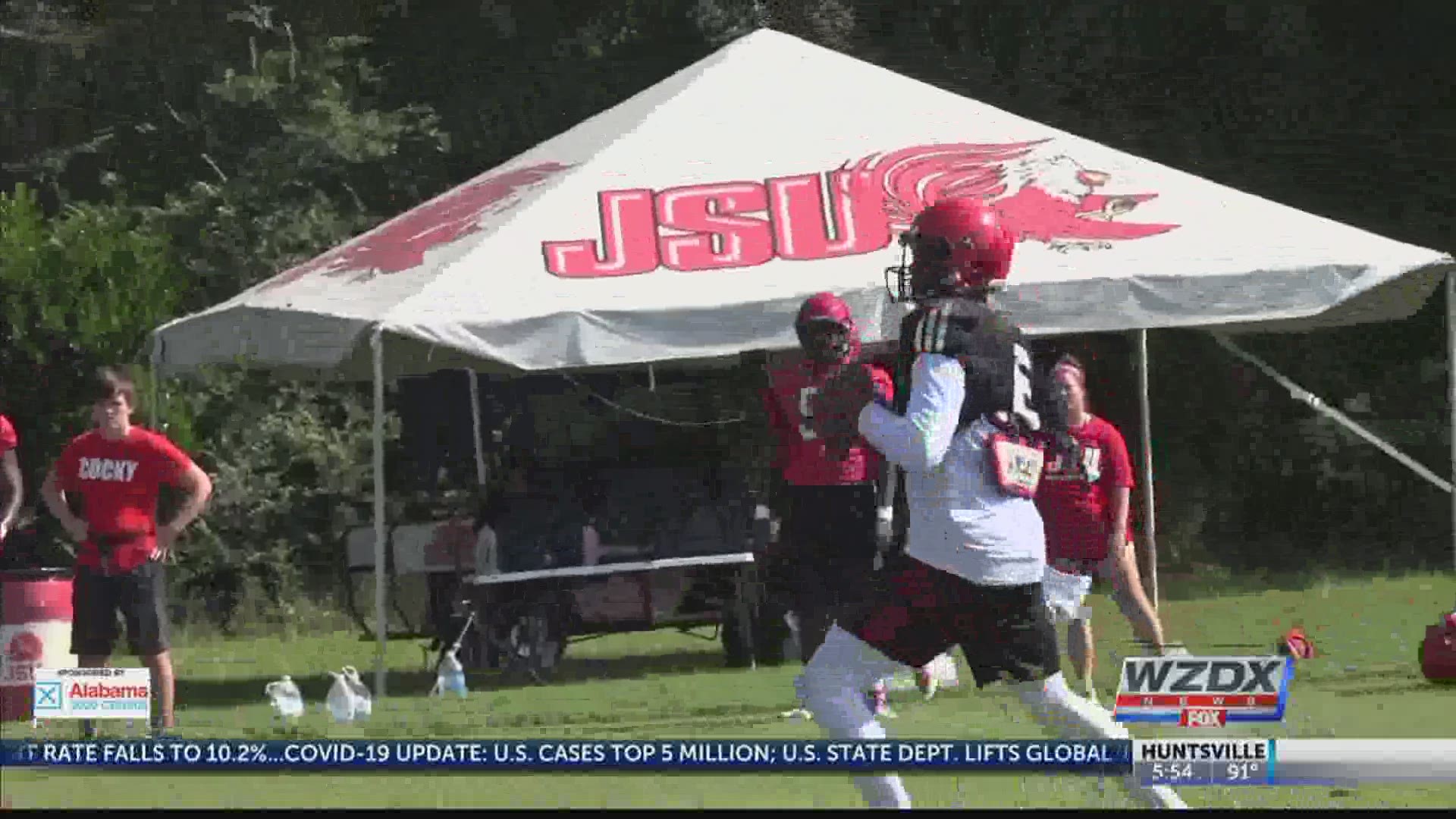 The Jacksonville State football team suited up with shells for the first time Friday in the third practice of fall camp.