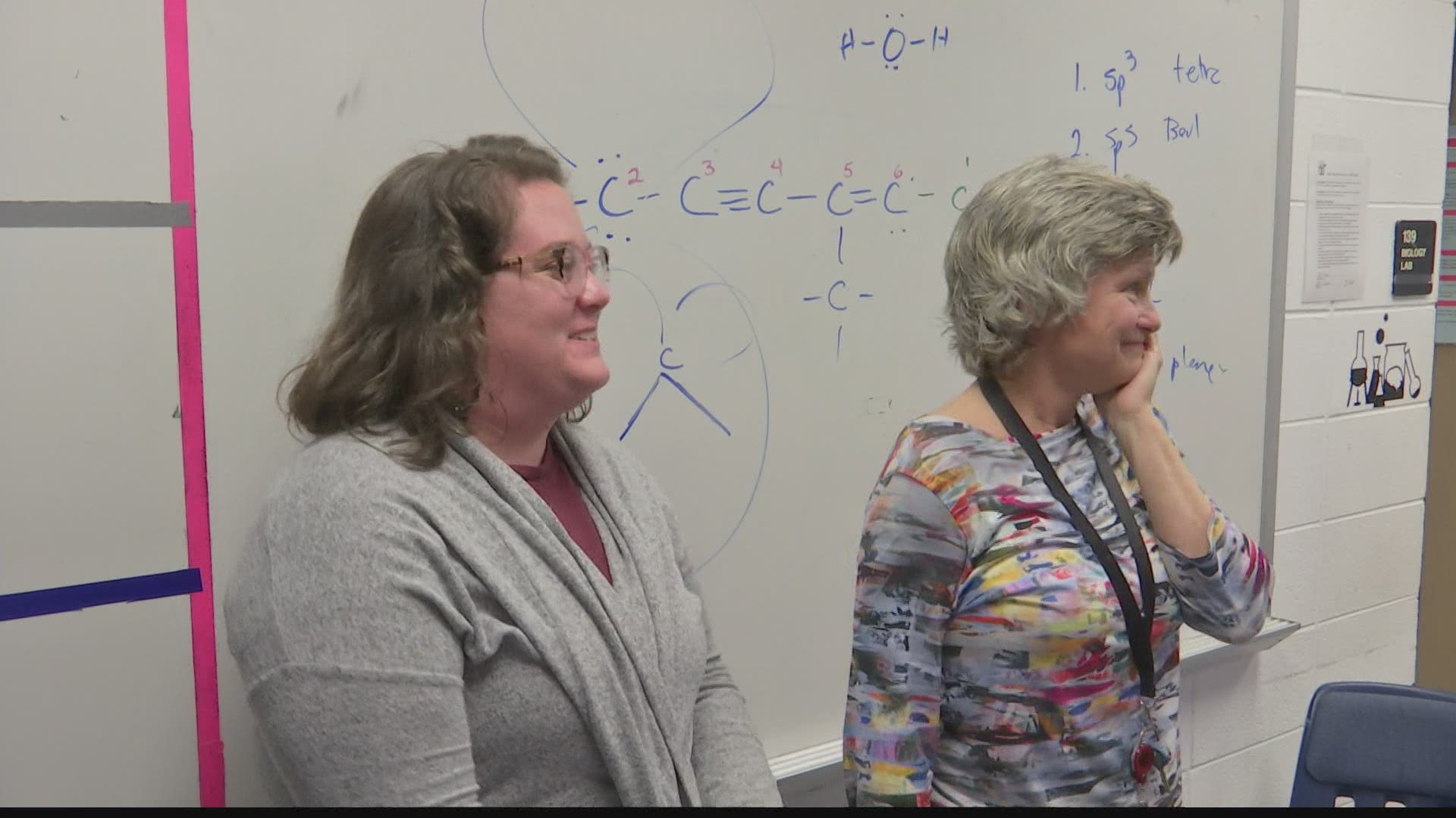 Mrs. Kelly Freeman in Madison County has a lot of  love for chemistry, but she has even more love for her students.