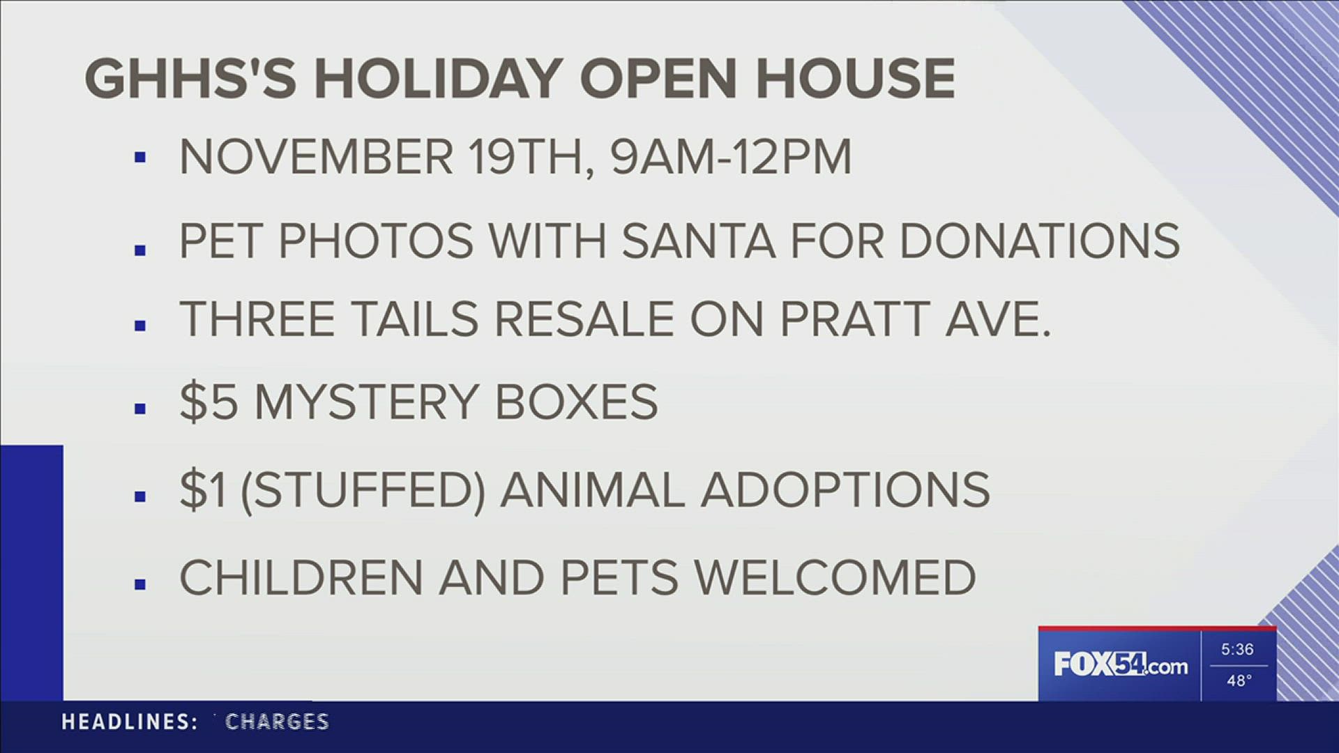 Though Santa loves the kids, he also holds pets close to his heart, as there will be pet photos with Santa for donations to the humane society.
