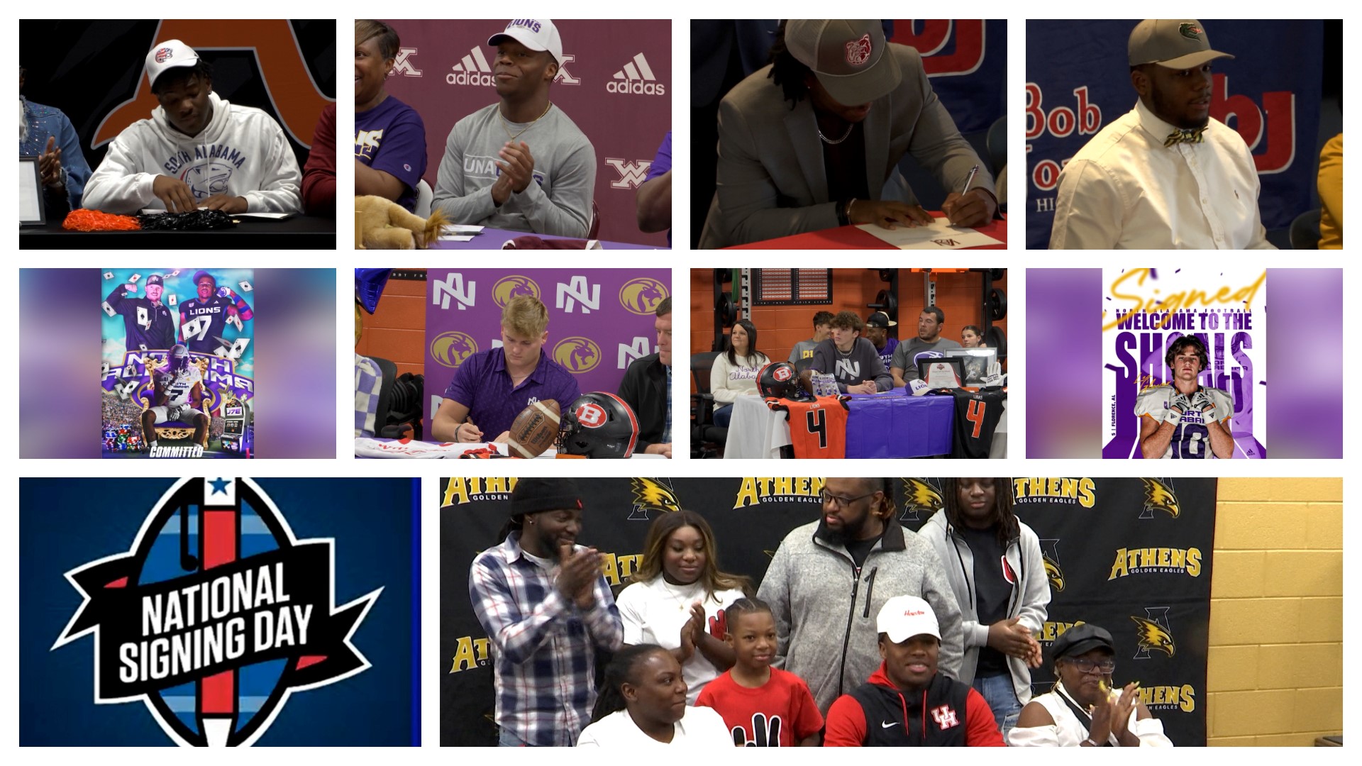 A number of football players in the Tennessee Valley signed their National Letters of Intent to play college ball during the early signing period.
