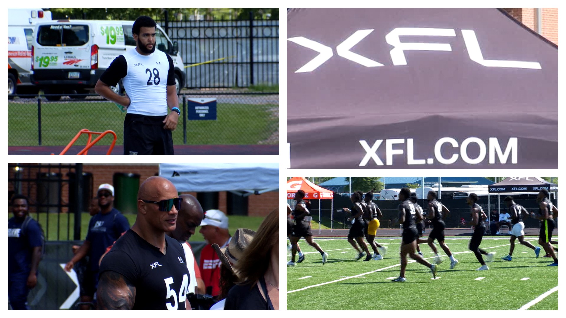 Former Alabama A&M QB Aqeel Glass and several other former HBCU standouts took part in the XFL HBCU Showcase in Jackson, Mississippi.