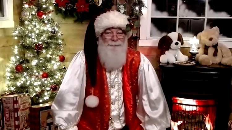 santa claus leaving north pole