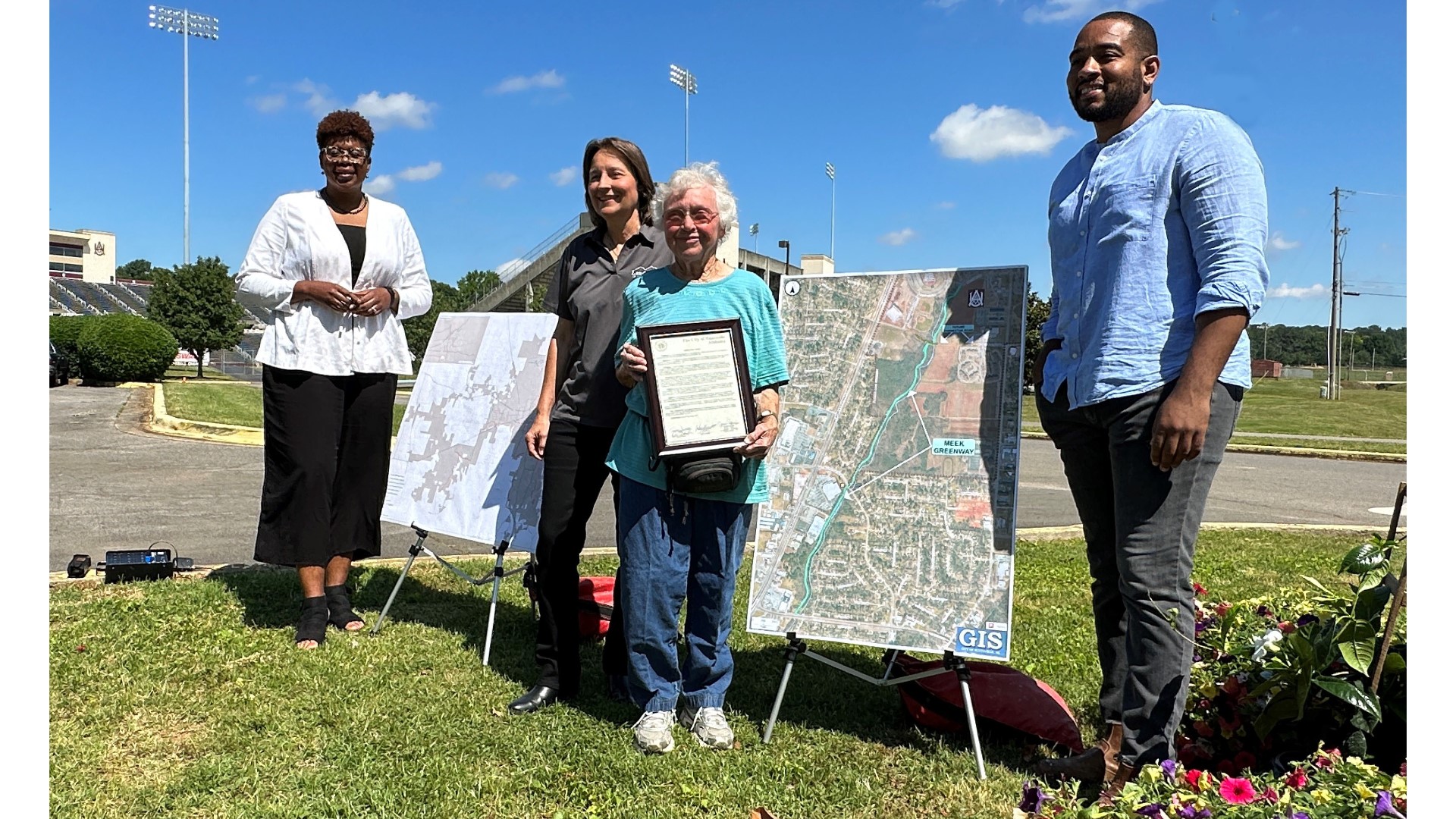 New greenway space coming to North Huntsville will link Alabama A&M University to Sparkman Drive and Highway 72 East. It will be names to honor resident Opal Meek.
