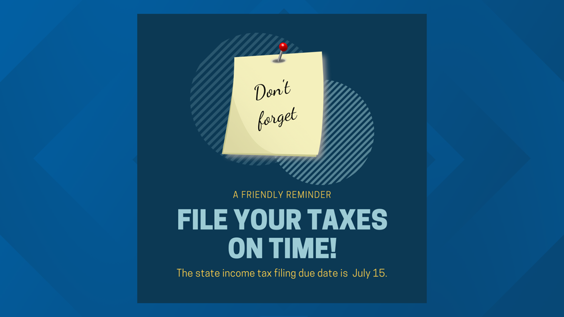 Alabama tax filing deadline is July 15.