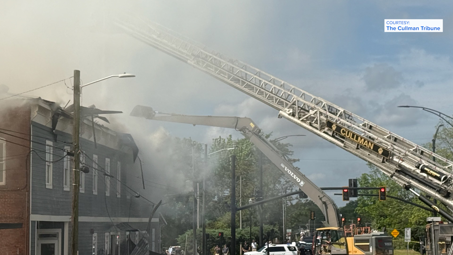 Crews battle fire at historic Stiefelmeyer Building in Cullman ...