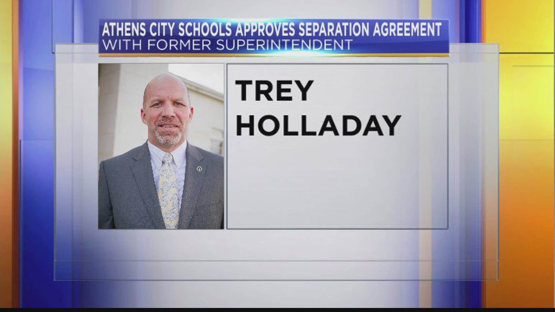 Athens City Schools voted unanimously on Oct. 22 to approve a separation agreement with former Superintendent Trey Holladay.