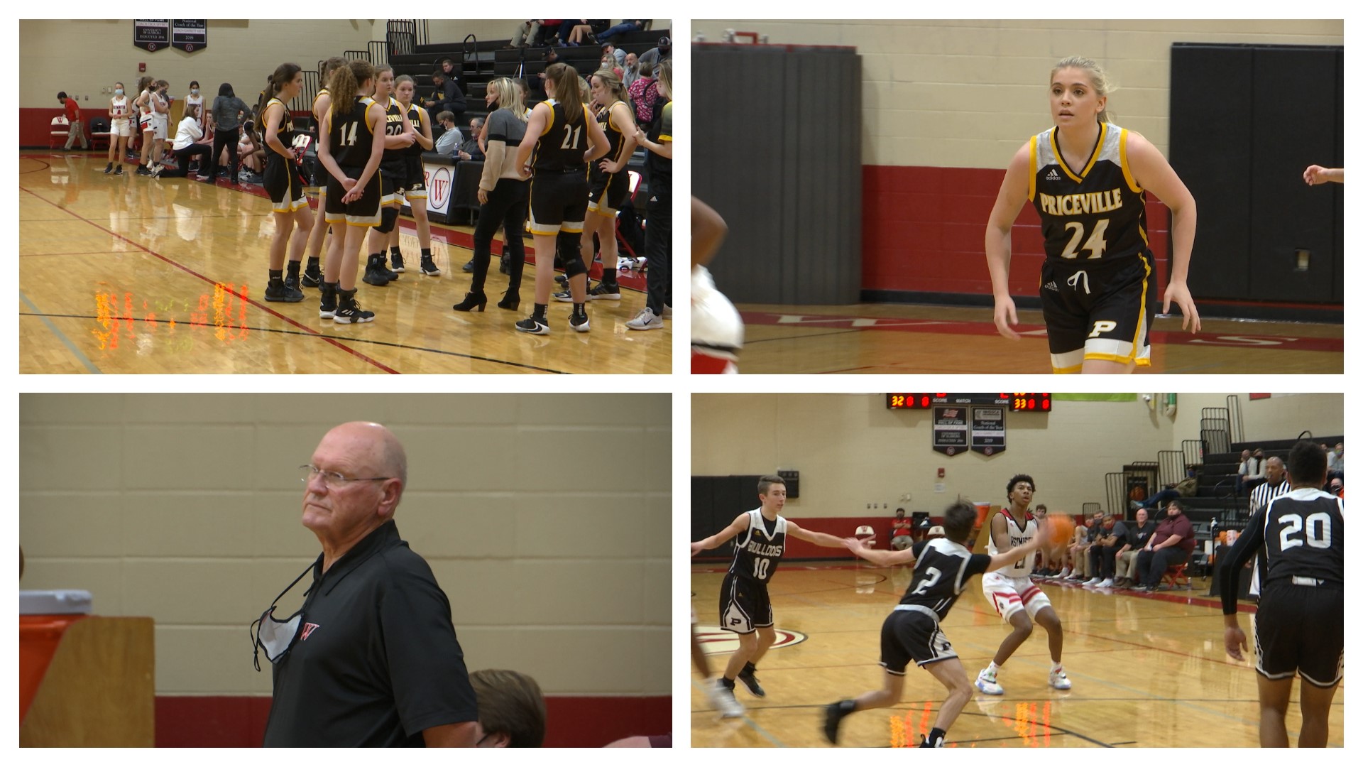 Priceville's Lady Bulldogs cruised to a 70-16 win over WCA; Coach Stapler led the Wildcats to a 61-37 win in boys action