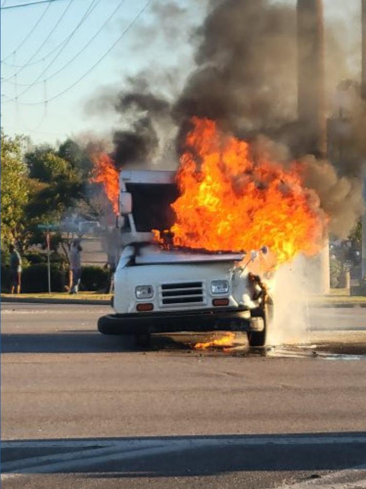 USPS truck catches fire after crash in Florence | rocketcitynow.com