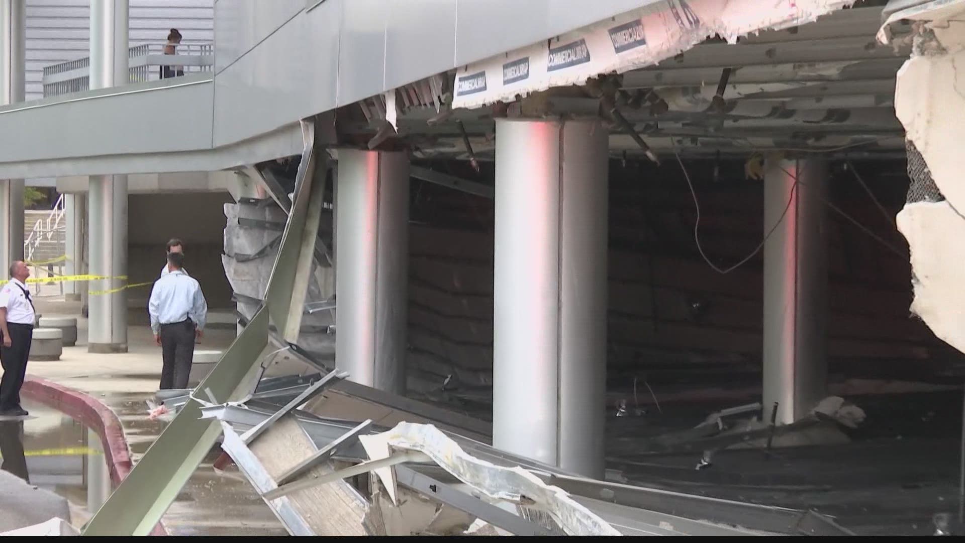 A section of the Von Braun Center under the dining area in Propst Arena collapsed on April 27.