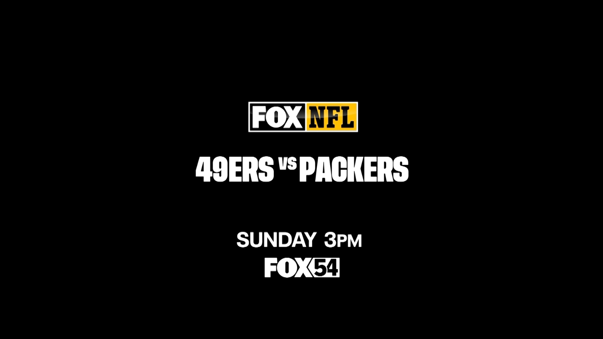 NFL on FOX: 49ers vs. Packers, Sunday 3pm on FOX54