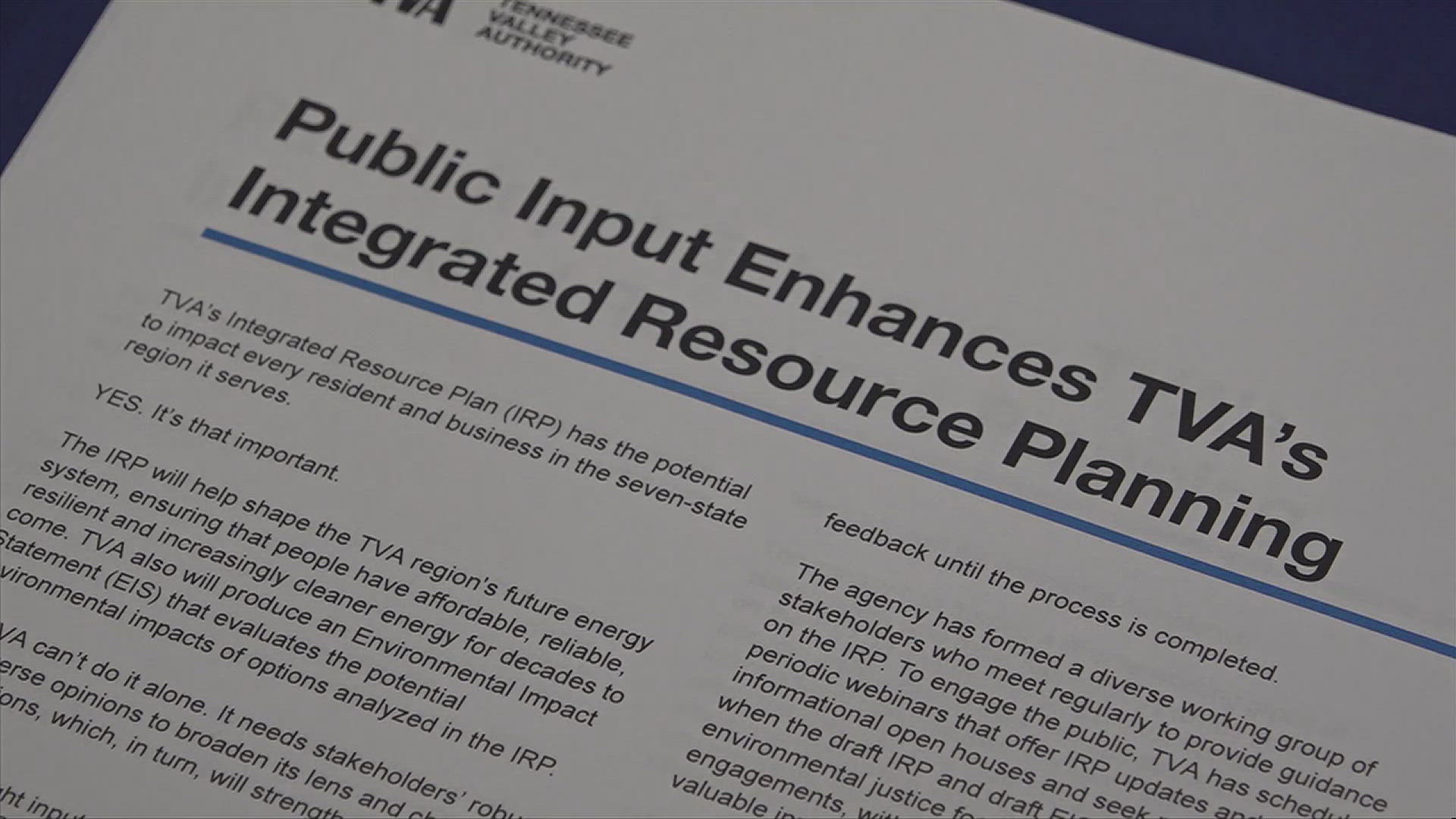 The Tennessee Valley Authority looks to finalize its 2025 Integrated Resource Plan.