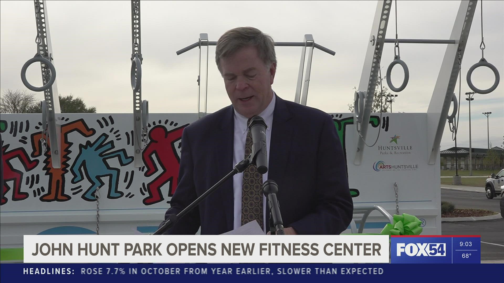 Today marks the official grand opening for John Hunt Park's free outdoor fitness court. The city plans to eventually have four fitness parks in different locations.