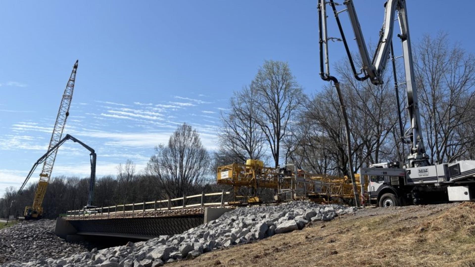 Construction continues on new Cedar Creek bridge in Franklin County ...