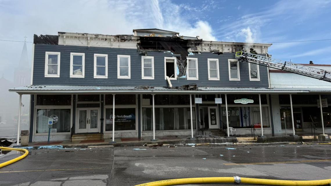 Crews battle fire at Stiefelmeyer Building in Cullman | rocketcitynow.com