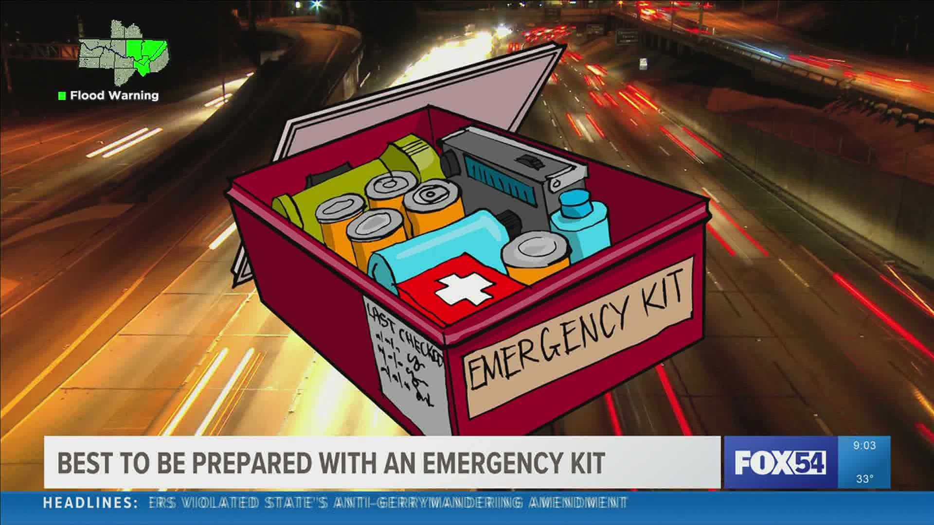 If you're driving in winter weather, make sure you have an emergency kit in your car.
