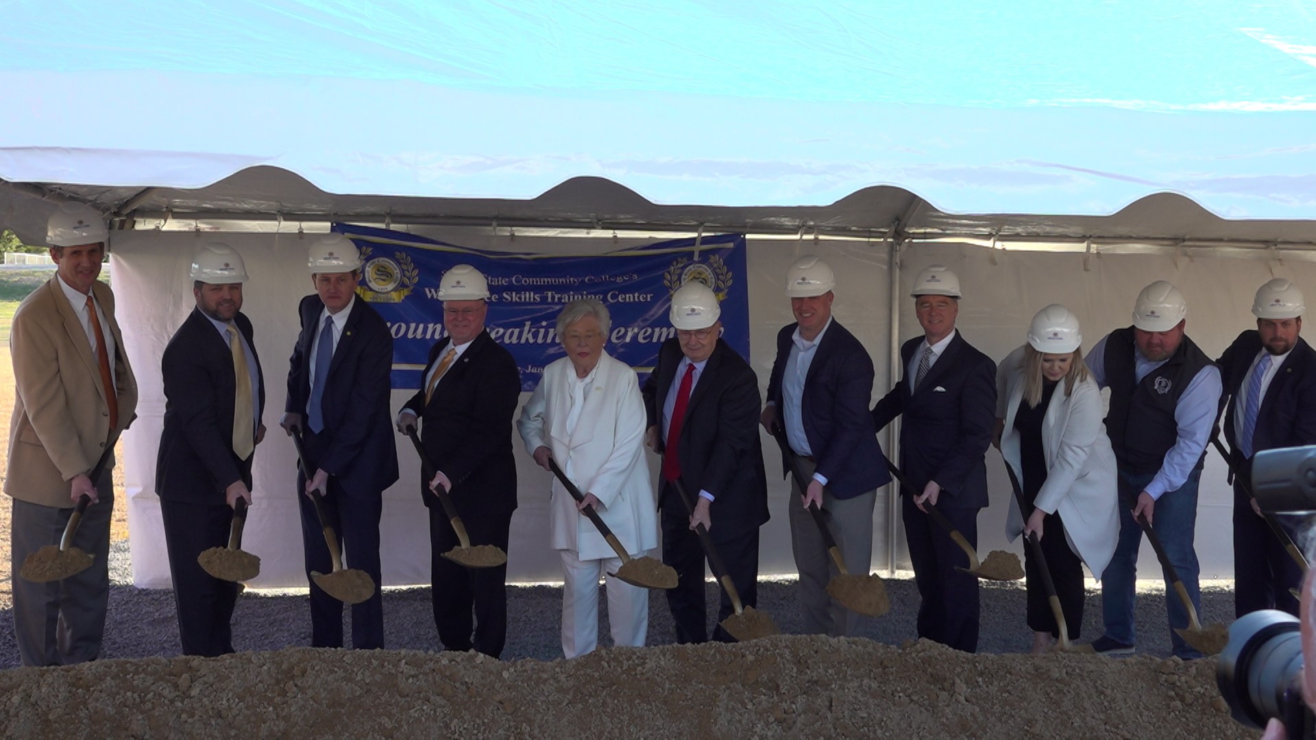 Gov. Kay Ivey along with other government officials joined SSCC in the groundbreaking of their Workforce Skills Training Center.