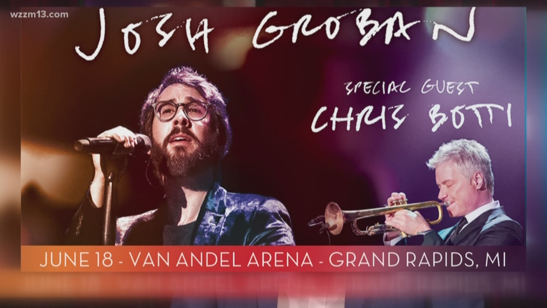 Multi-platinum award-winning singer, songwriter and global superstar Josh Groban is hitting the road for his Summer 2019 BRIDGES tour. He's headed our way on June 18 for a performance at Van Andel Arena.