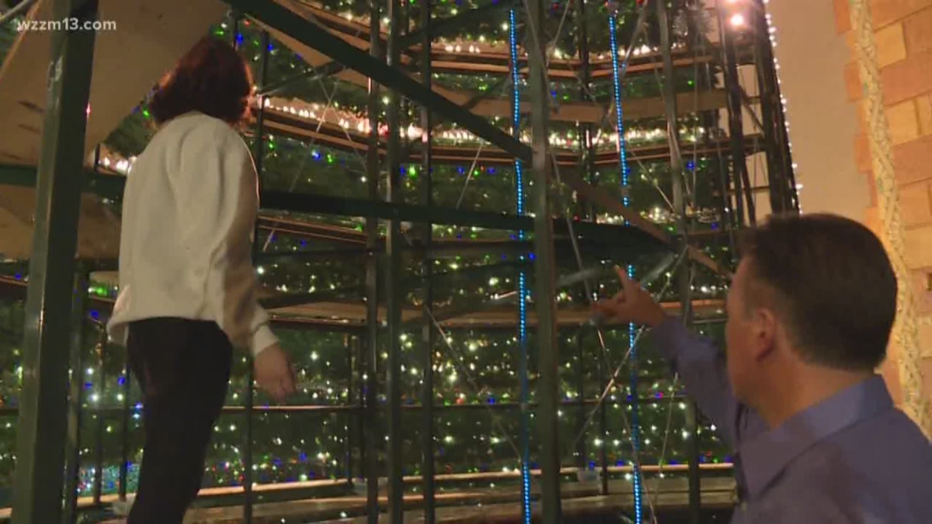 Take a trip behind the scenes of Mona Shores' 'Singing Christmas Tree