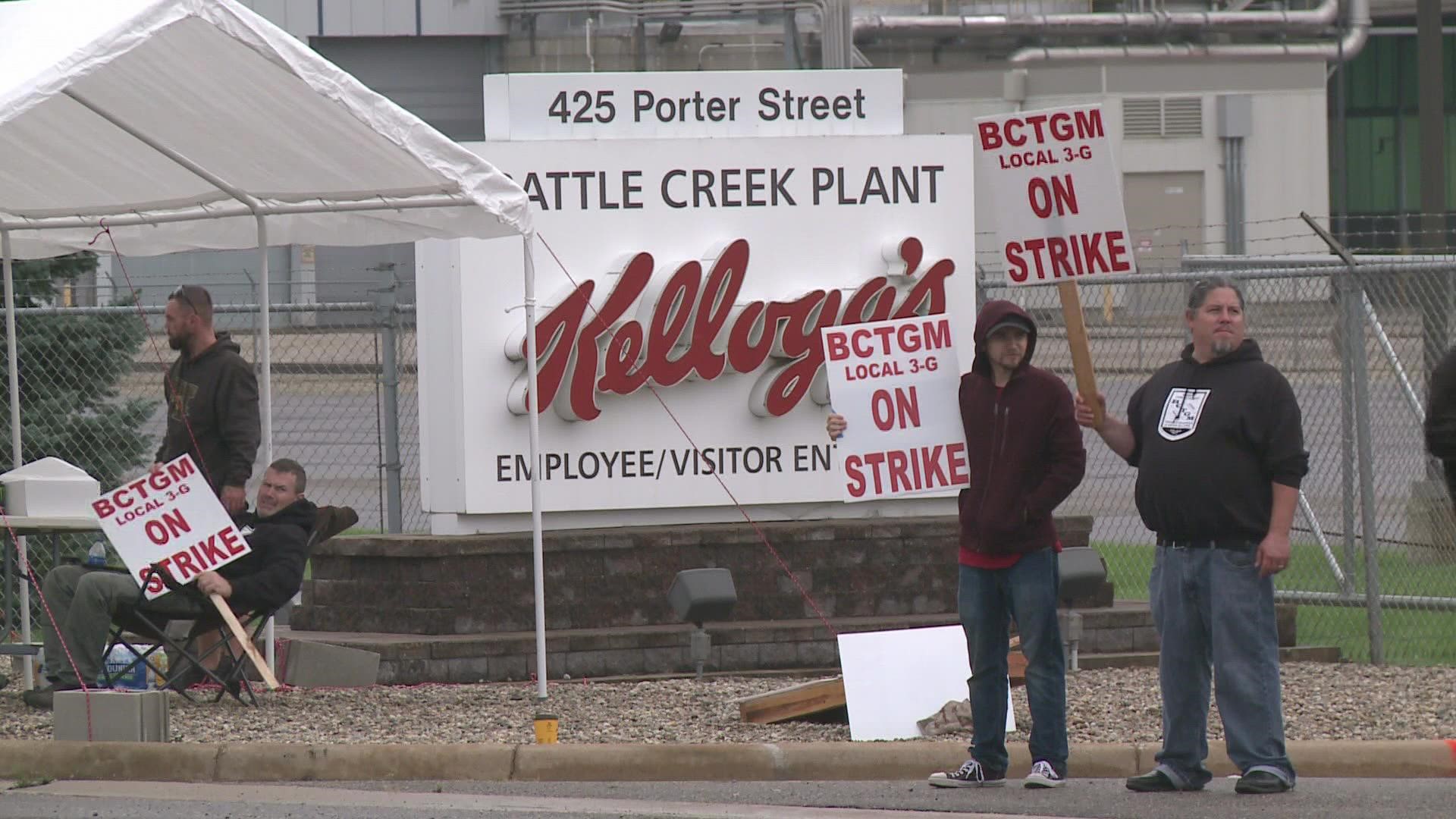 It's the first time in 50 years that Kellogg's worker have walked off the job.