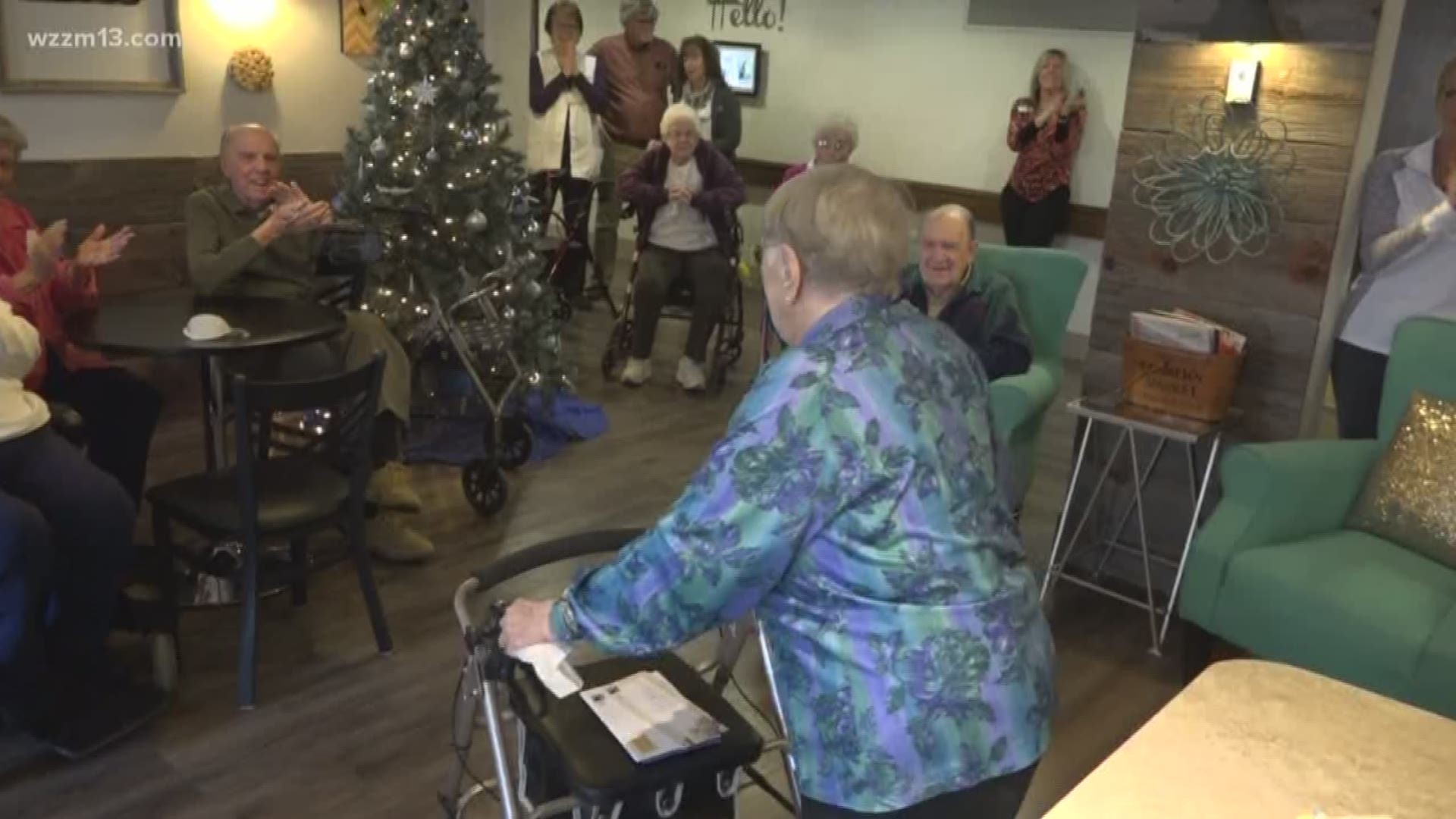 Woman turns 104 and celebrated at Sentinel Pointe Retirement Community. 